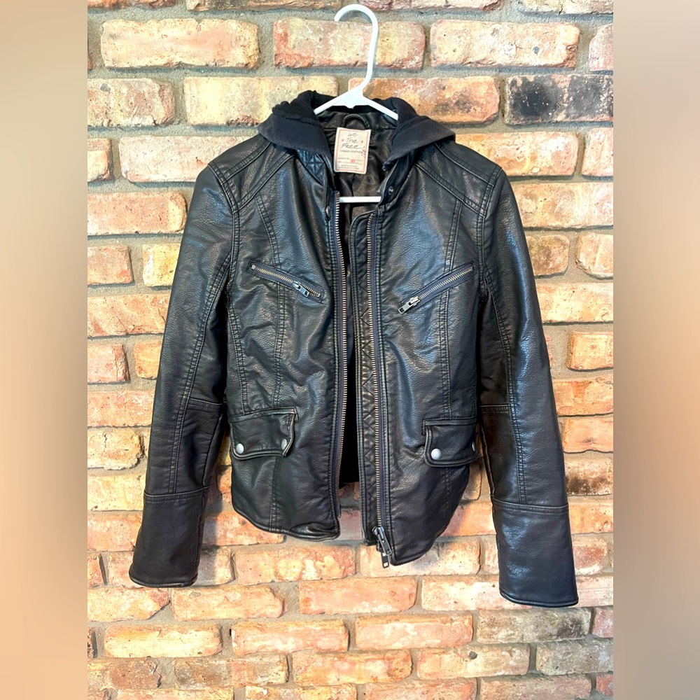 Free People Vegan Leather Dickie Jacket
